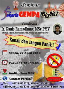 SEMINAR GEMPA BUMI 2019 @ Auditorium MBK