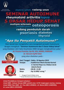 SEMINAR AUTOIMUNE & 5 DASAR HIDUP SEHAT @ Auditorium MBK