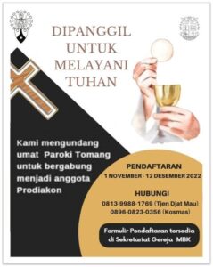 PENDAFTARAN PRODIAKON 2022 @ Sekretariat MBK