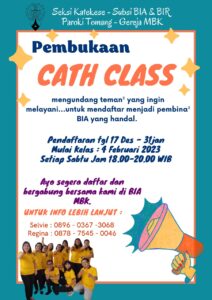 PEMBUKAAN CATH CLASS - PEMBINA BIA 2022