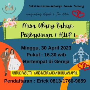 MISA HARI ULANG TAHUN PERKAWINAN (HUP) APR 2023