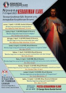 PESTA KERAHIMAN ILAHI 2023 @ Gereja Maria Bunda Karmel