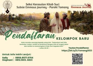 PENDAFTARAN KELOMPOK BARU EMMAUS JOURNEY 2023