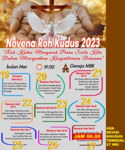 MISA NOVENA ROH KUDUS 2023 (KHUSUS TGL 27 MEI 2023) @ Gereja Maria Bunda Karmel
