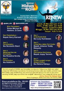 SEMINAR HIDUP BARU DALAM ROH - RENEW - 28 MEI 2023 @ Aula Tri Asih