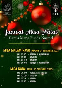 JADWAL MISA MALAM NATAL - MINGGU, 24 DESEMBER 2023