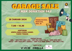 GARAGE SALE - MBK DONATION DAY 2024 @ Auditorium Gereja MBK