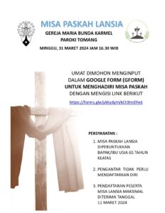 MISA PASKAH LANSIA 2024 @ Gereja Maria Bunda Karmel