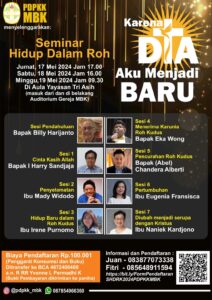 SEMINAR HIDUP BARU DALAM ROH - 18 MEI 2024 @ Aula Yayasan Tri Asih