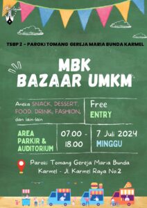BAZAAR UMUM MBK - 7 JULI 2024 @ Area Parkir dan Auditorium MBK