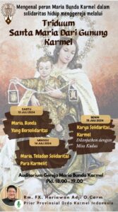 TRIDUUM SANTA MARIA DARI GUNUNG KARMEL 2024 @ Auditorium Gereja MBK