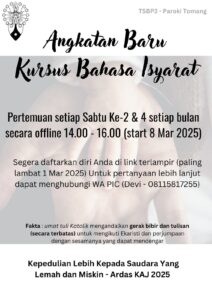 PEMBUKAAN KURSUS BAHASA ISYARAT PAROKI TOMANG 2025