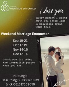 JADWAL WEEKEND MARRIAGE ENCOUNTER SEP - DES 2025