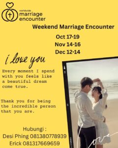 JADWAL WEEKEND MARRIAGE ENCOUNTER OKT – DES 2025