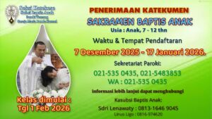 PEMBUKAAN KELAS BARU BAPTIS ANAK 2026 (7 – 12 TAHUN)