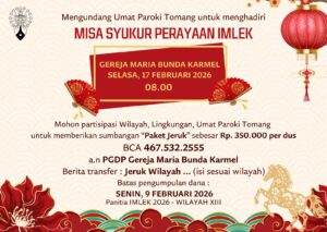 MISA SYUKUR PERAYAAN IMLEK 2026 @ Gereja Maria Bunda Karmel